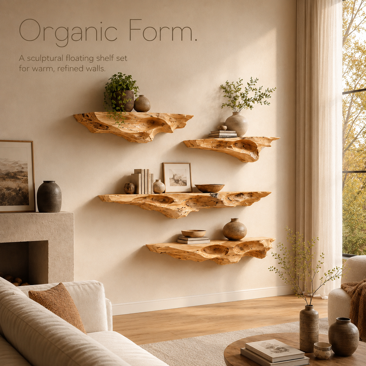 Liora Sculptural Display Shelf - Design 009 - product image 02