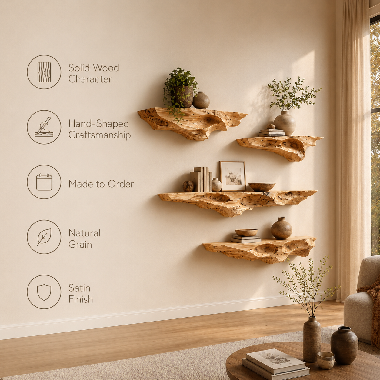 Liora Sculptural Display Shelf - Design 009 - product image 10