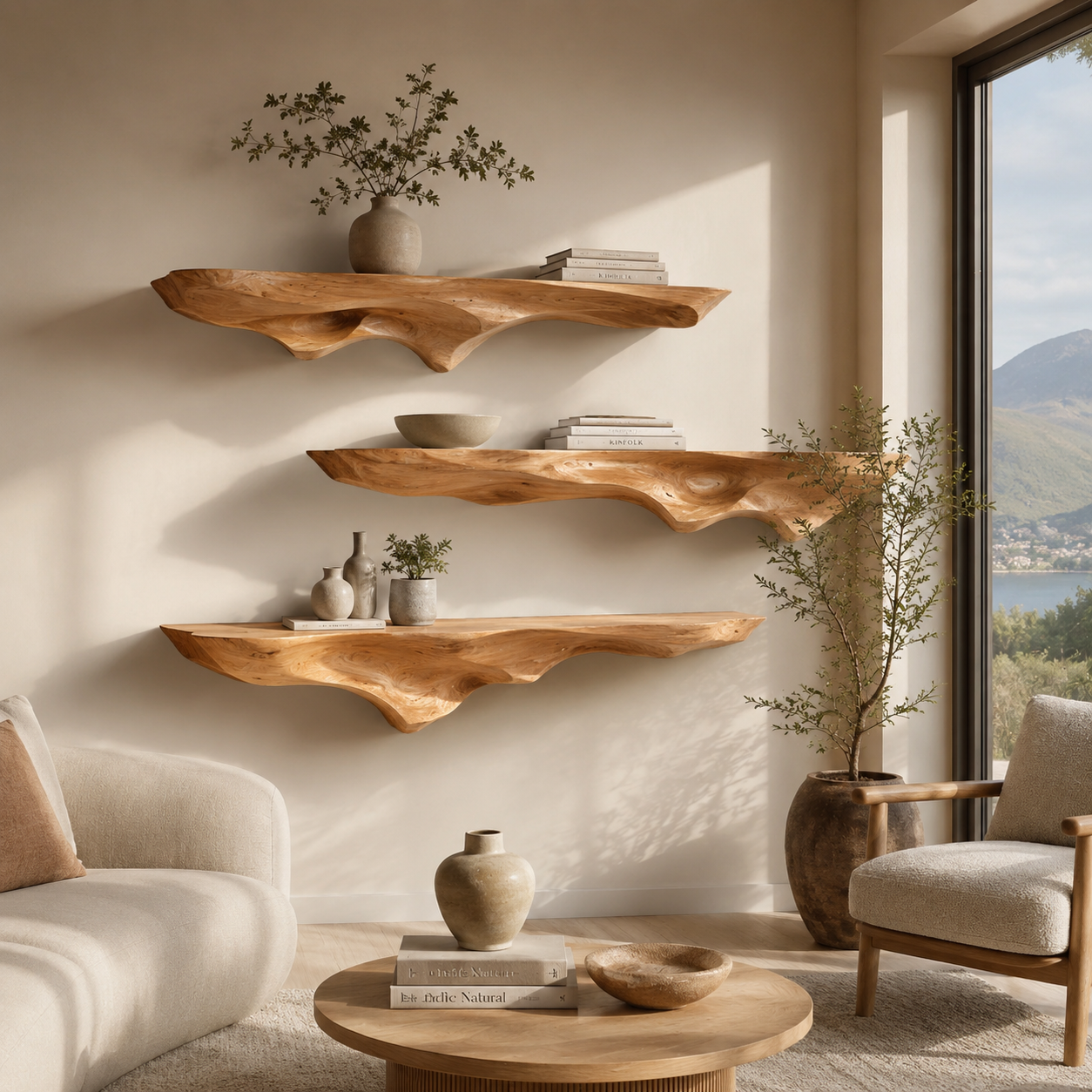 Darian Organic Wall Shelf - Design 010 - main view