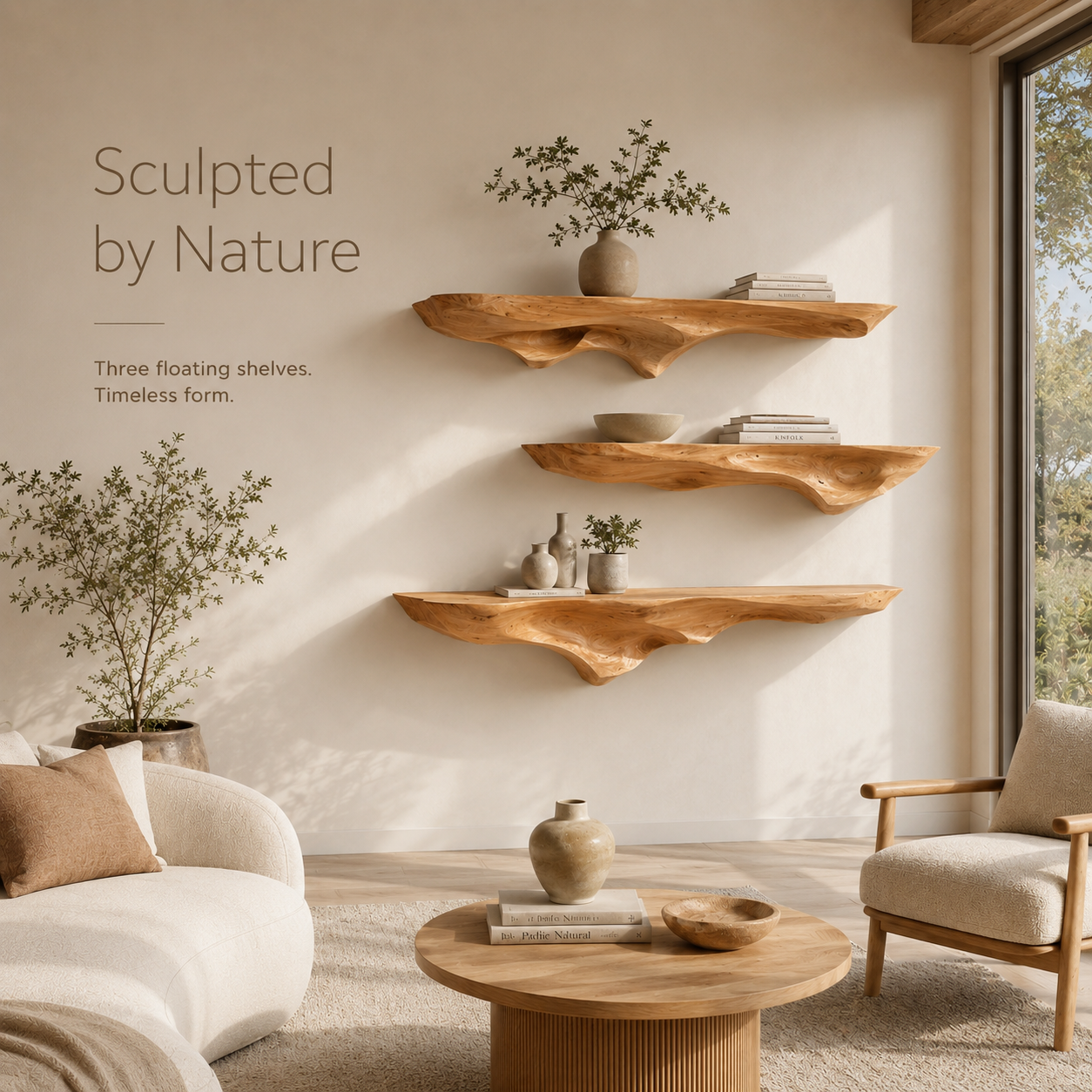 Darian Organic Wall Shelf - Design 010 - product image 02