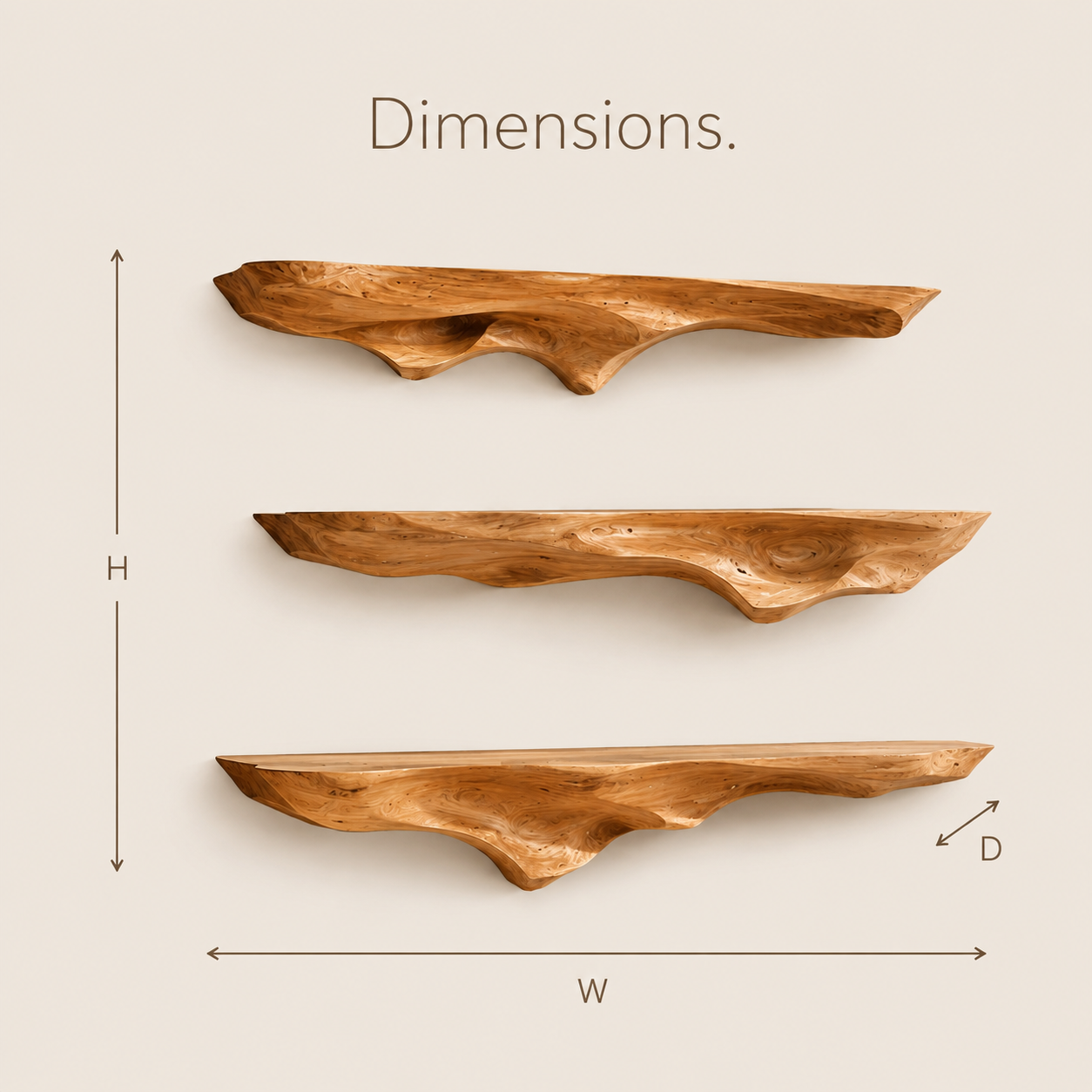Darian Organic Wall Shelf - Design 010 - product image 09