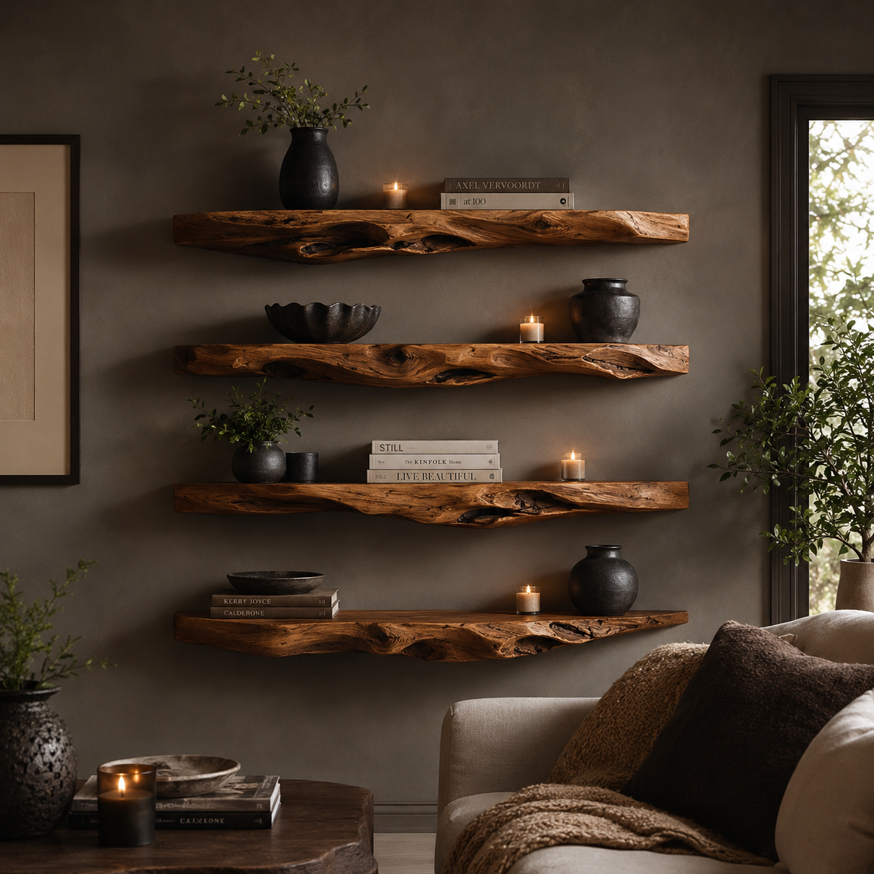 Selene Rounded Wall Shelf - Design 012 - main view