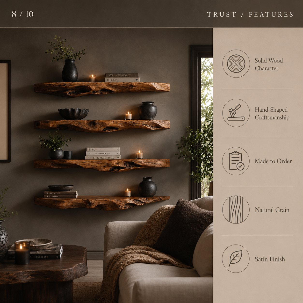 Selene Rounded Wall Shelf - Design 012 - product image 10