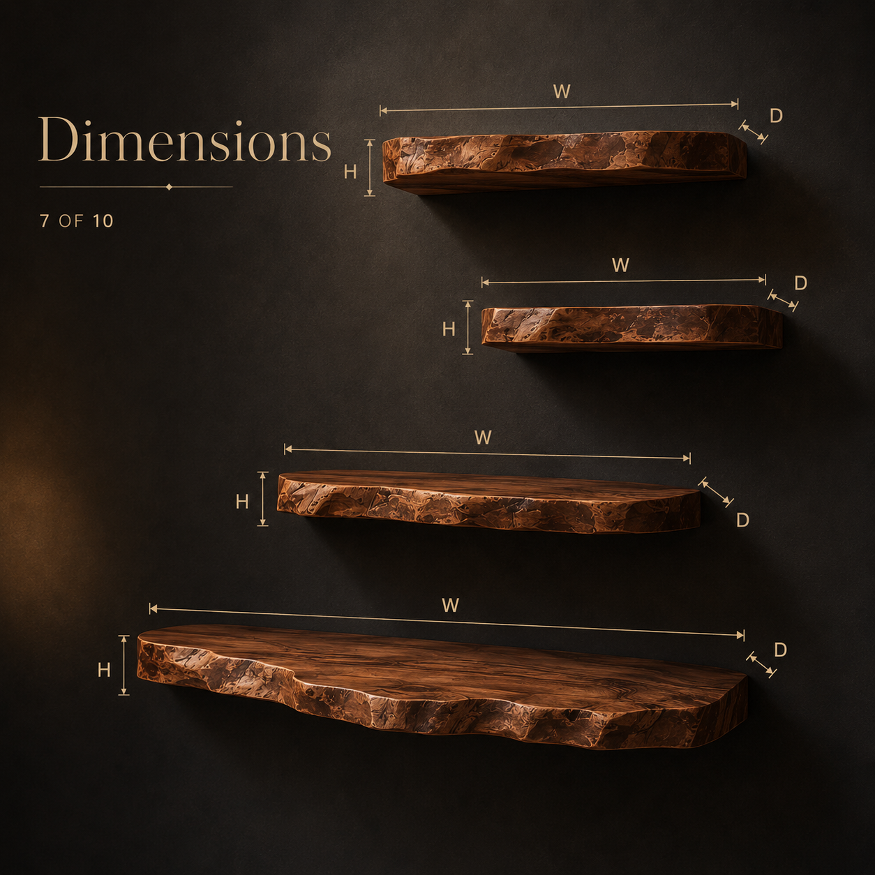 Vale Modern Solid Wood Shelf - Design 015 - product image 08