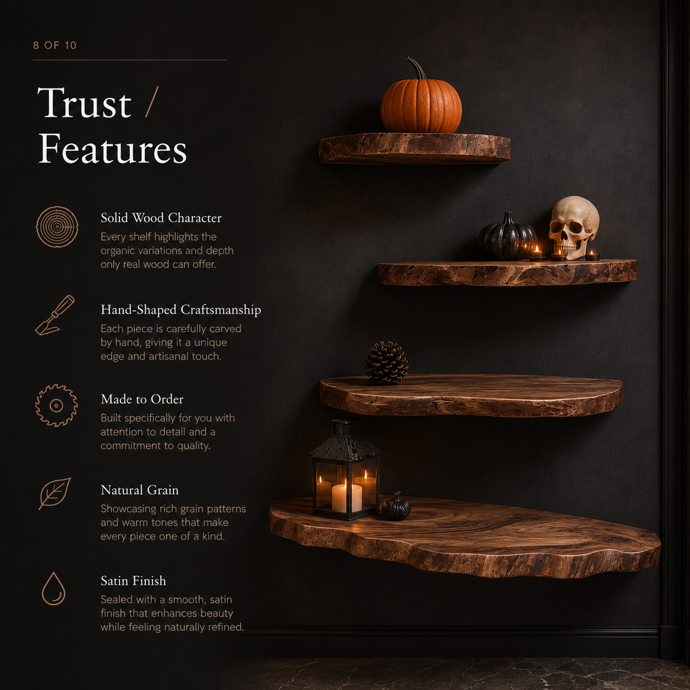Vale Modern Solid Wood Shelf - Design 015 - product image 09
