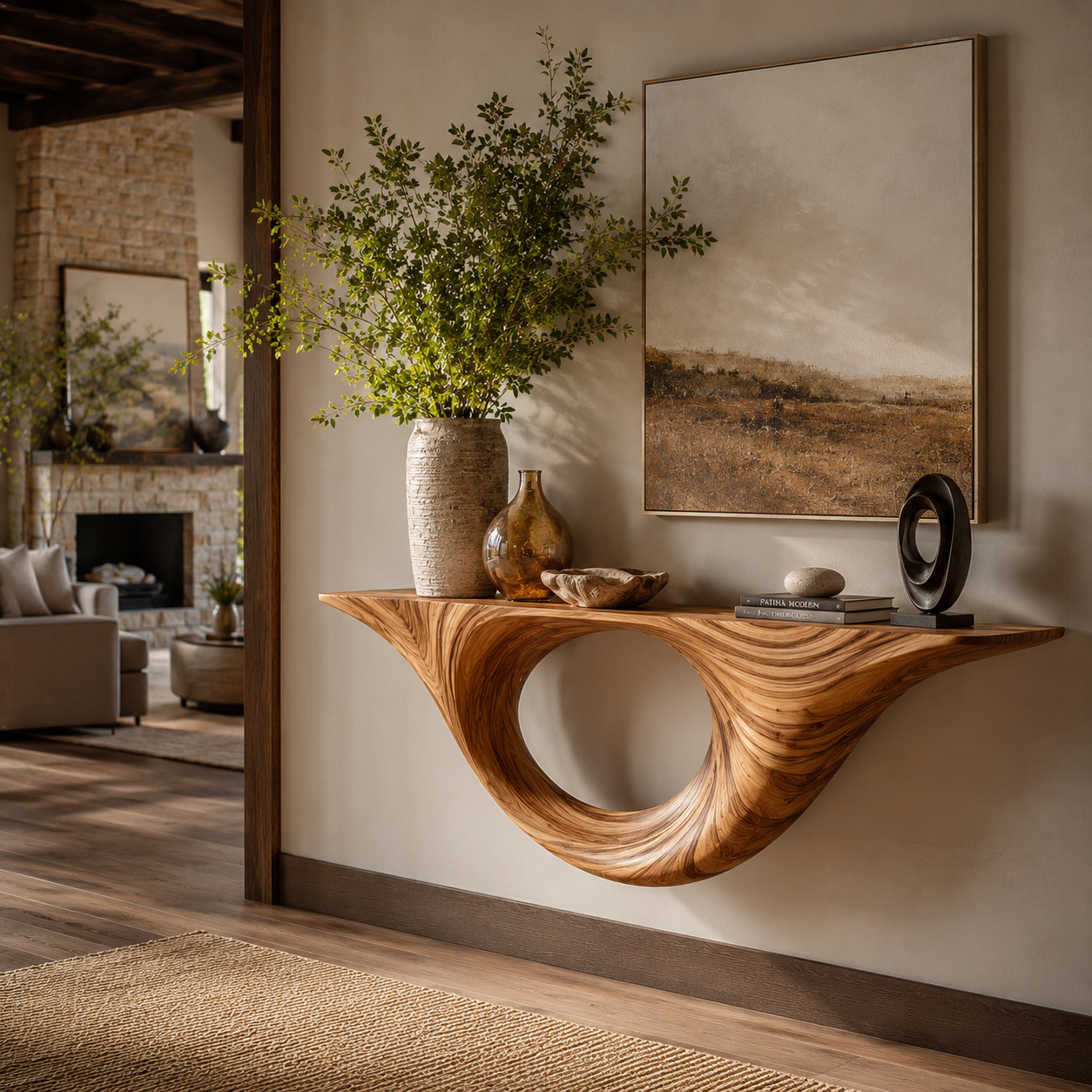 Celine Curved Display Shelf - Design 016 - main view