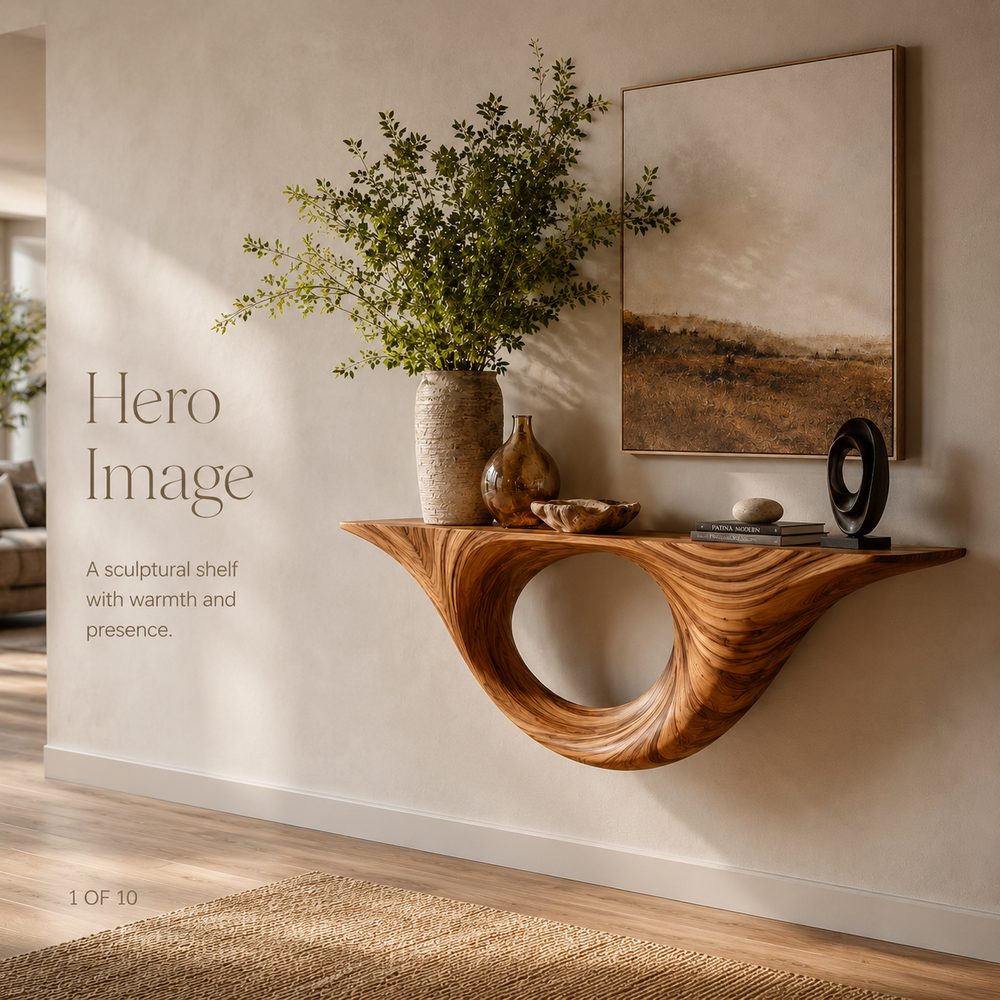 Celine Curved Display Shelf - Design 016 - product image 02