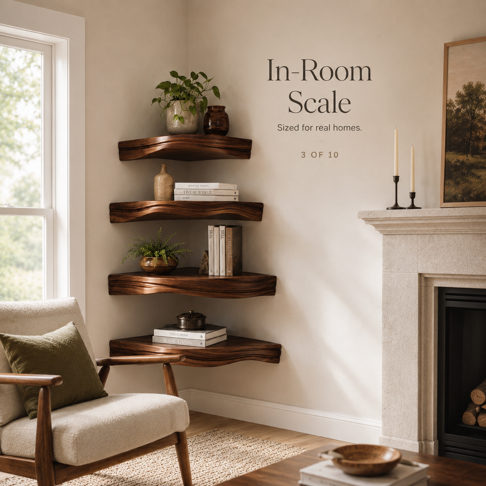 Alden Warm Walnut Wall Shelf - Design 017 - product image 04