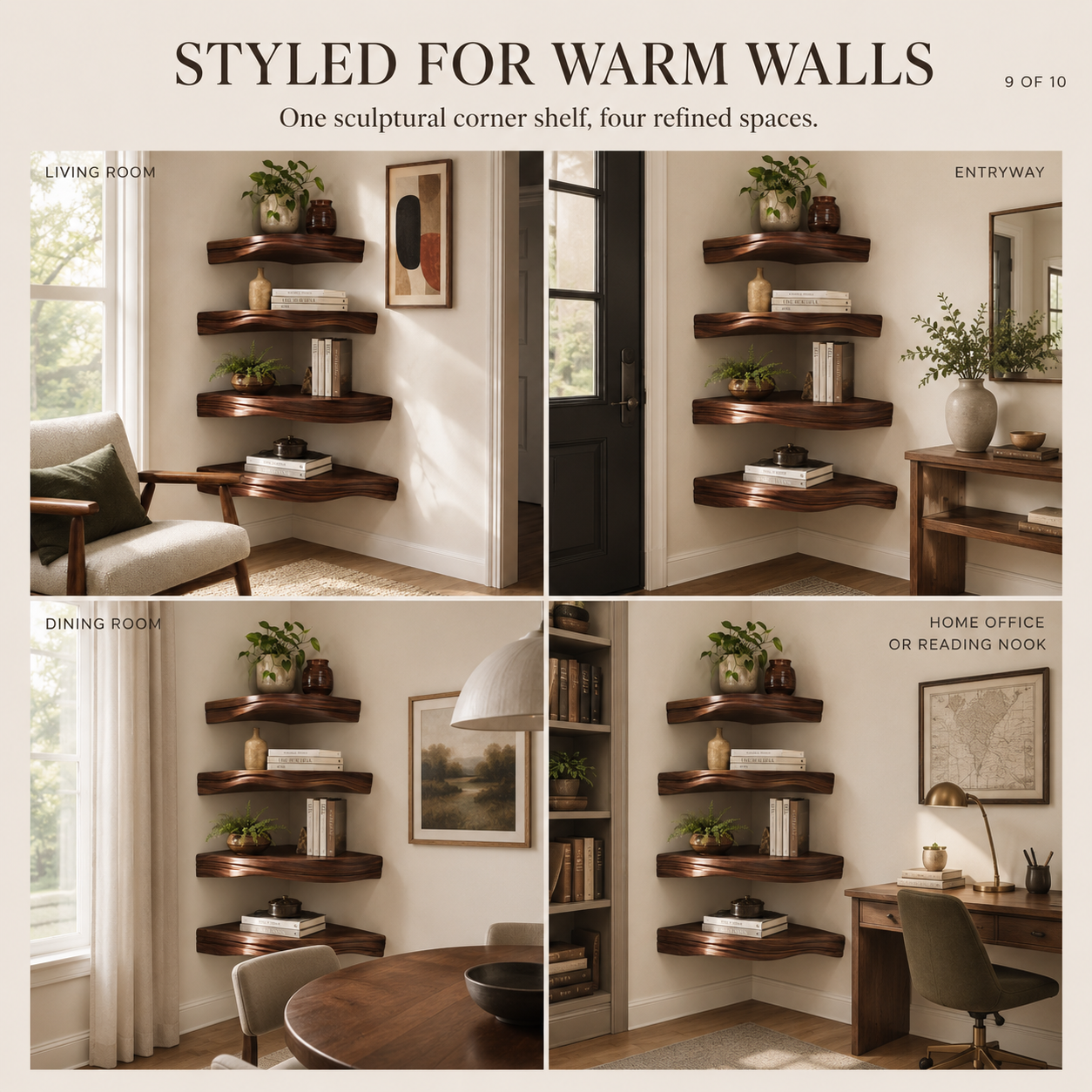 Alden Warm Walnut Wall Shelf - Design 017 - product image 11