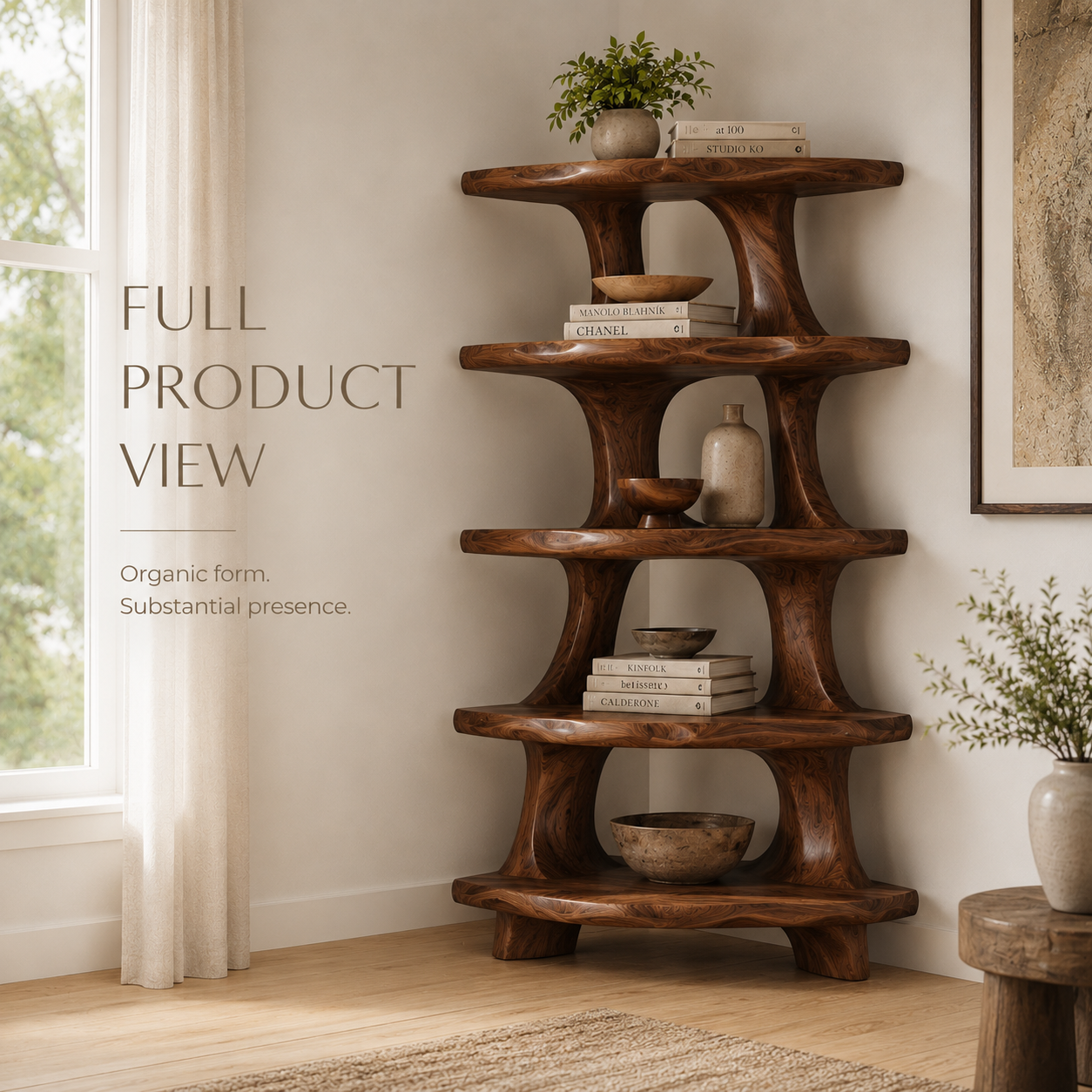 Aurelle Sculptural Floating Shelf - Design 021 - product image 04