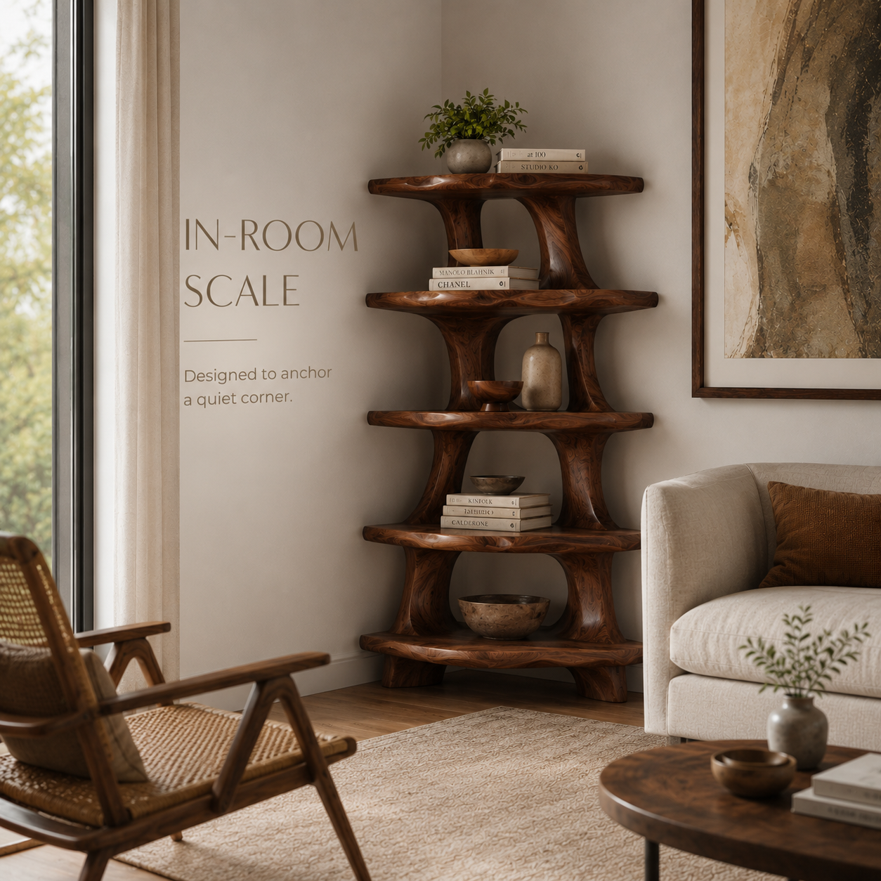 Aurelle Sculptural Floating Shelf - Design 021 - product image 05