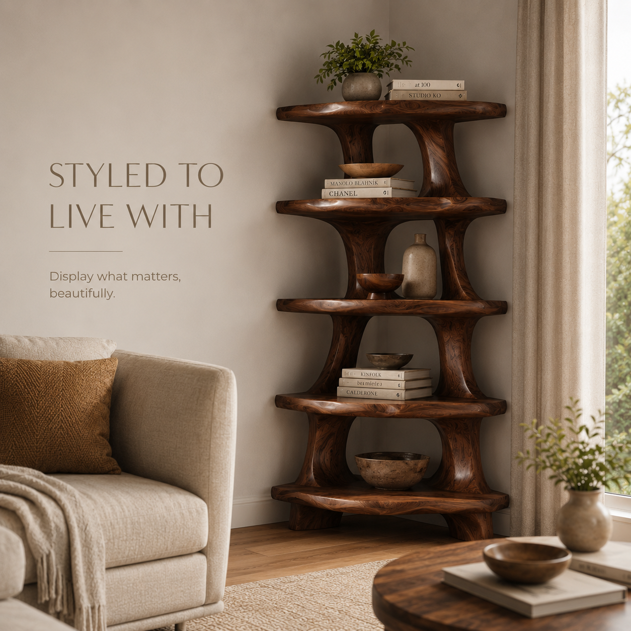 Aurelle Sculptural Floating Shelf - Design 021 - product image 08