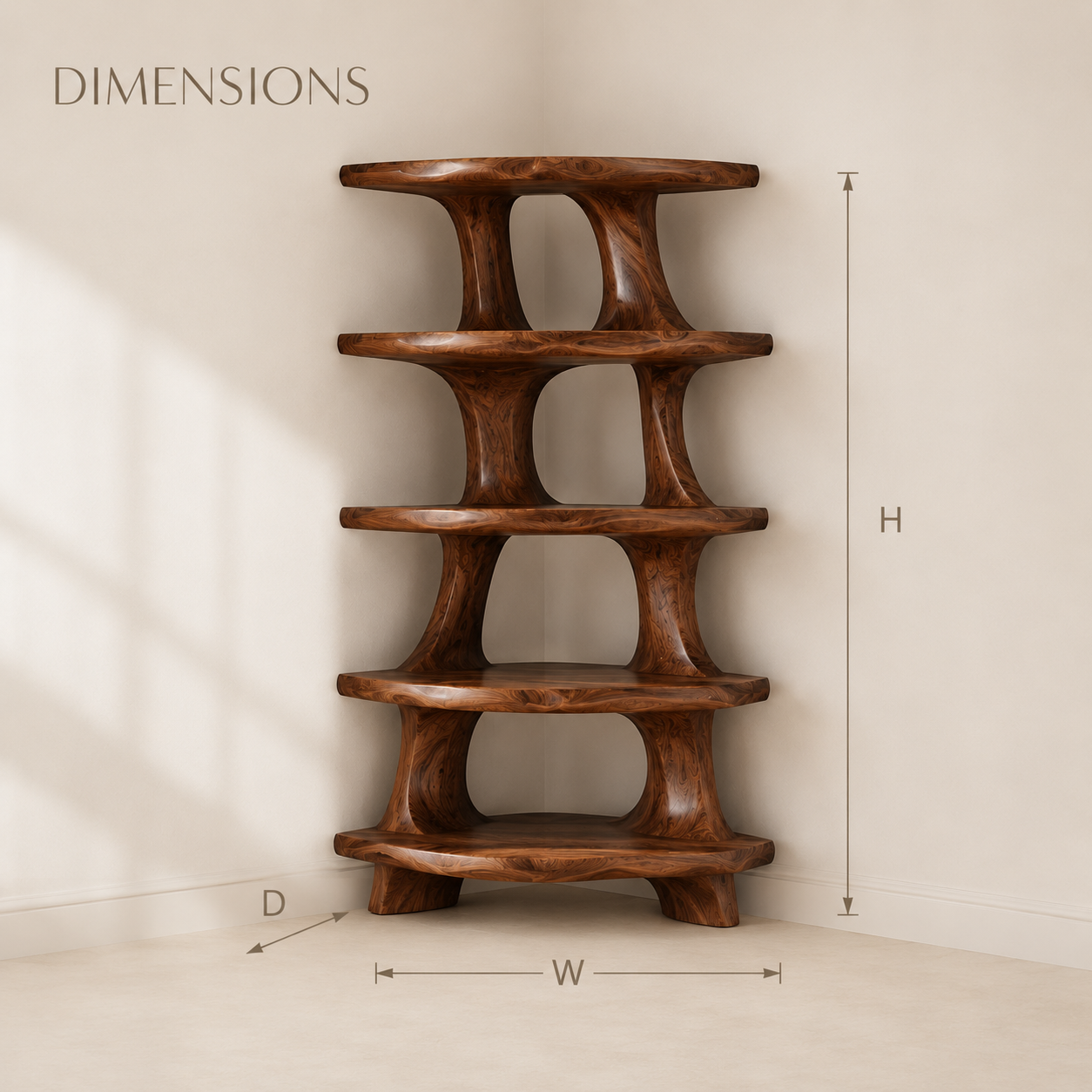 Aurelle Sculptural Floating Shelf - Design 021 - product image 09