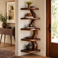 Rowan Organic Wood Wall Shelf - Design 022 - main view