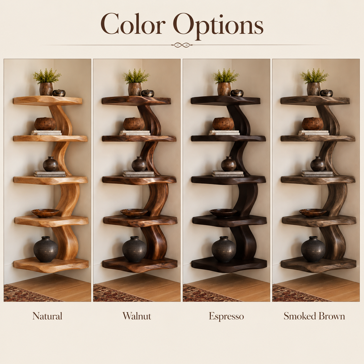 Rowan Organic Wood Wall Shelf - Design 022 - product image 03