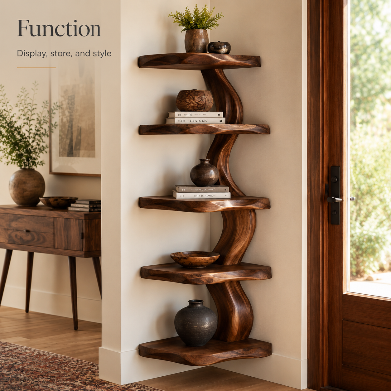 Rowan Organic Wood Wall Shelf - Design 022 - product image 08