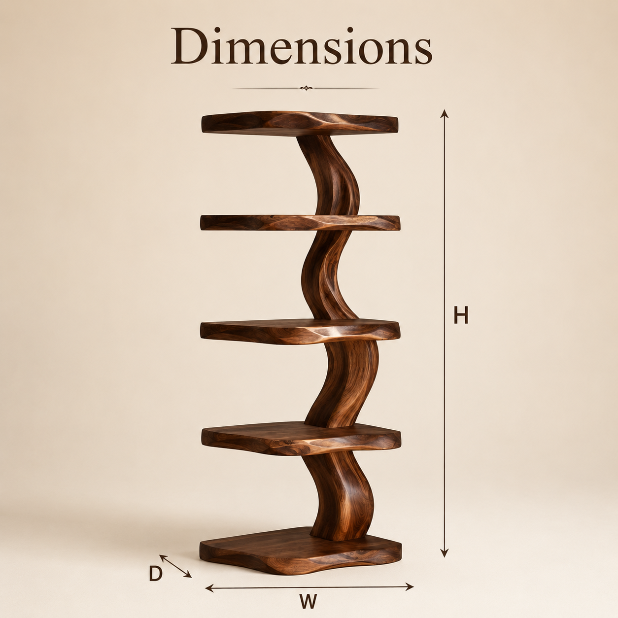 Rowan Organic Wood Wall Shelf - Design 022 - product image 09