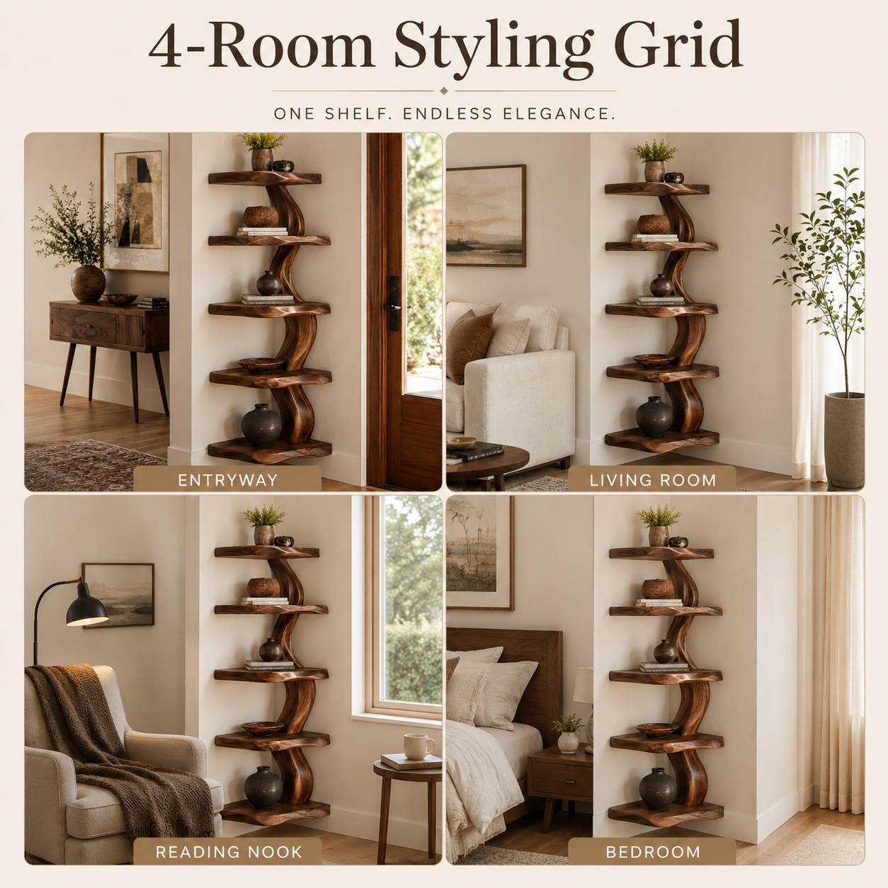Rowan Organic Wood Wall Shelf - Design 022 - product image 11