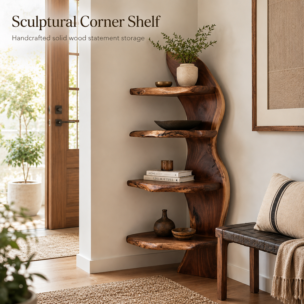 Marin Live Edge Floating Shelf - Design 023 - product image 02