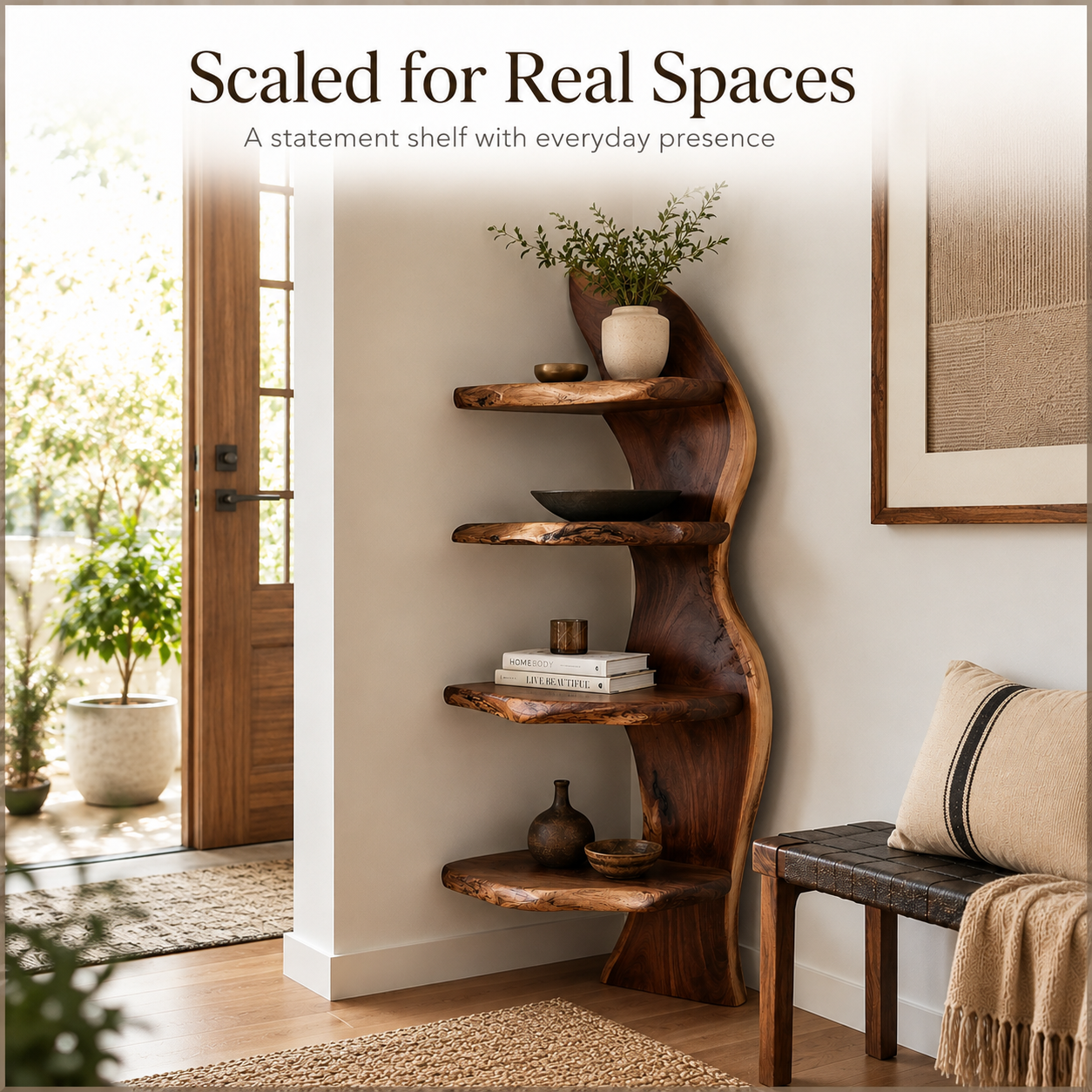 Marin Live Edge Floating Shelf - Design 023 - product image 05