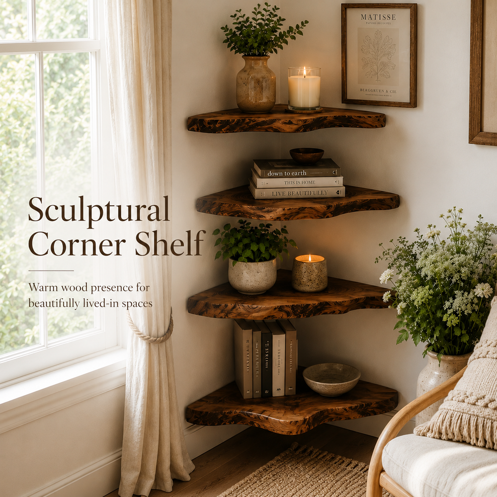 Soren Solid Wood Display Shelf - Design 025 - product image 02