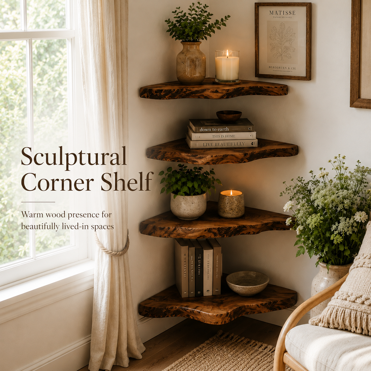 Soren Solid Wood Display Shelf - Design 025 - product image 02
