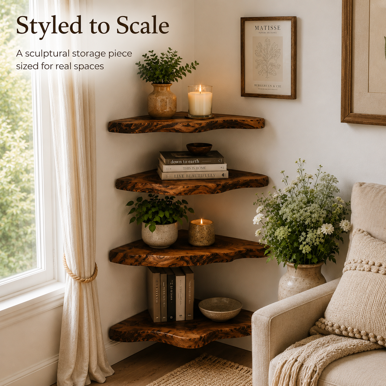 Soren Solid Wood Display Shelf - Design 025 - product image 05