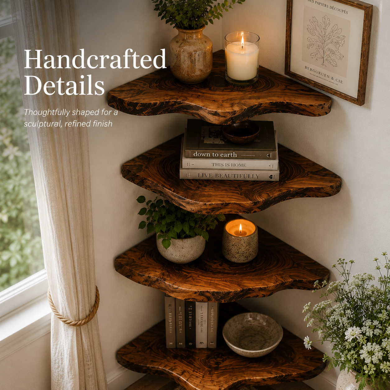 Soren Solid Wood Display Shelf - Design 025 - product image 07