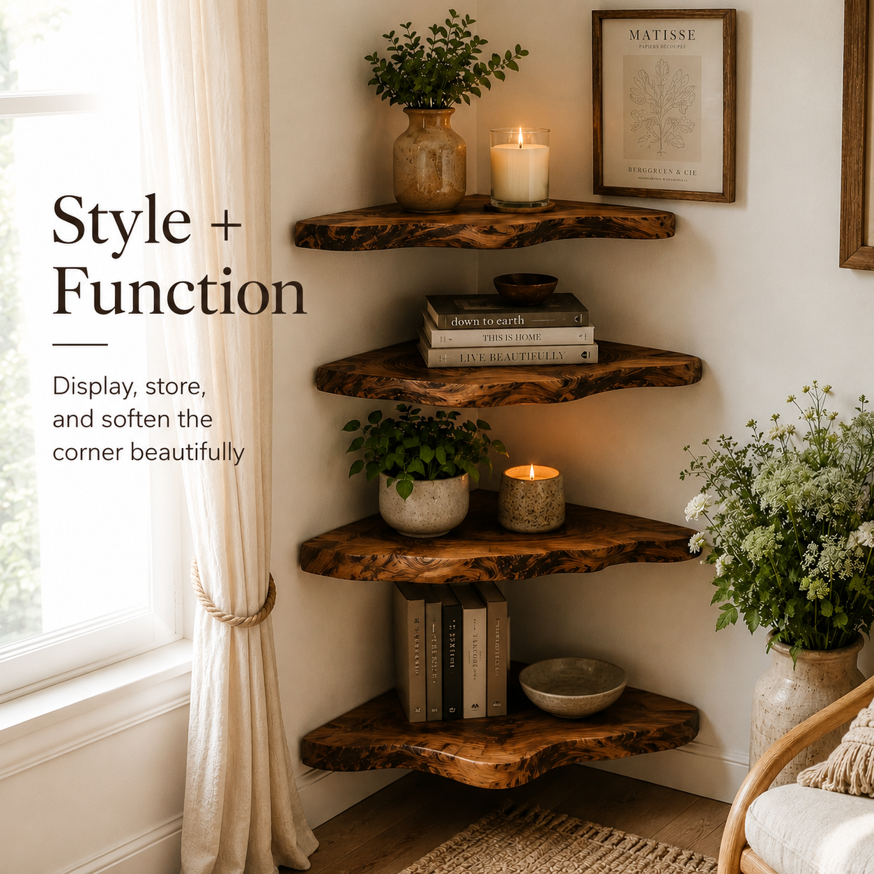 Soren Solid Wood Display Shelf - Design 025 - product image 08