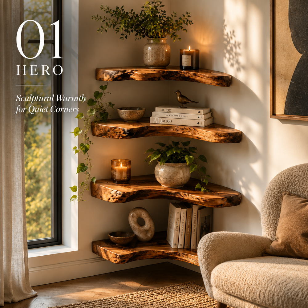 Elara Curved Floating Shelf - Design 026 - product image 02