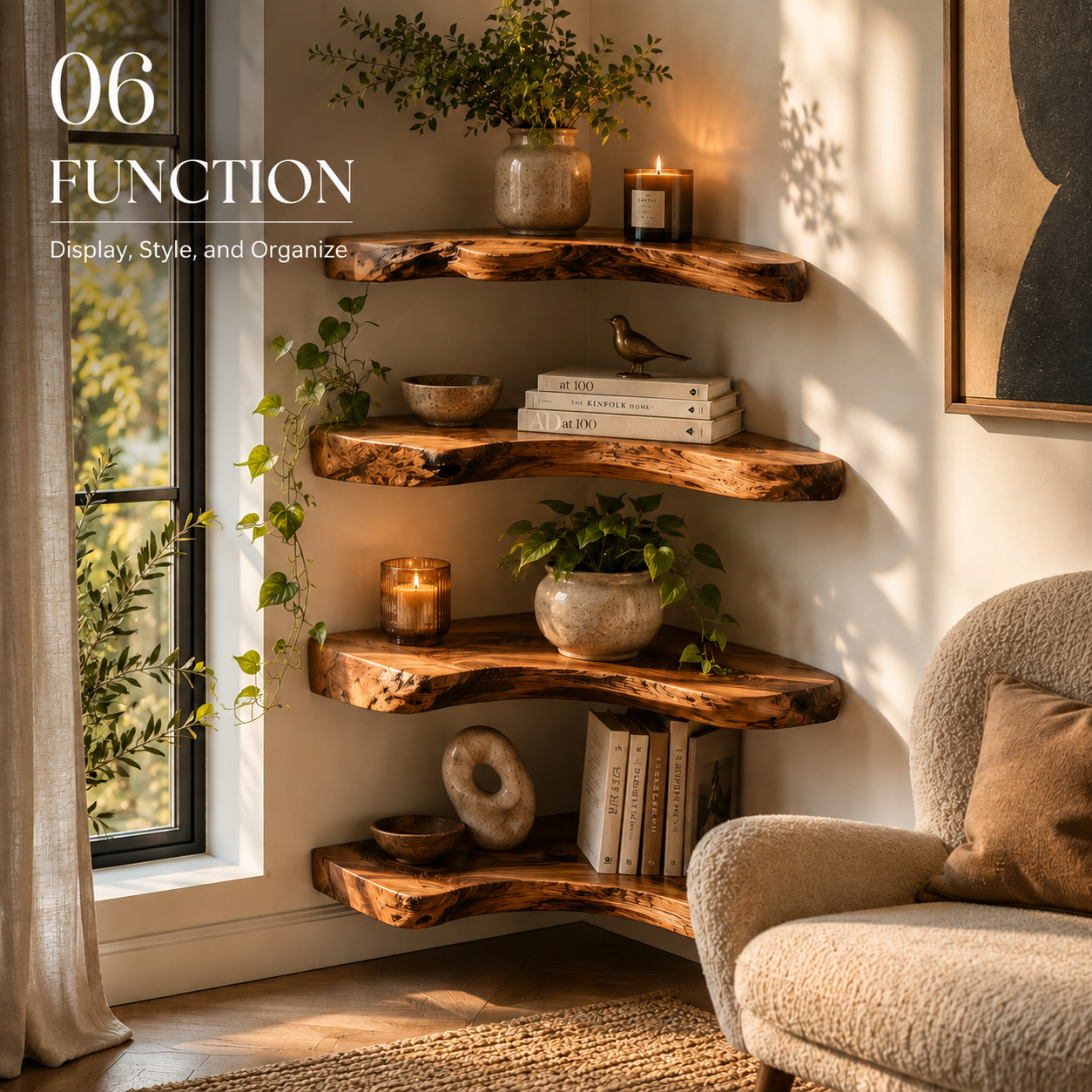 Elara Curved Floating Shelf - Design 026 - product image 05