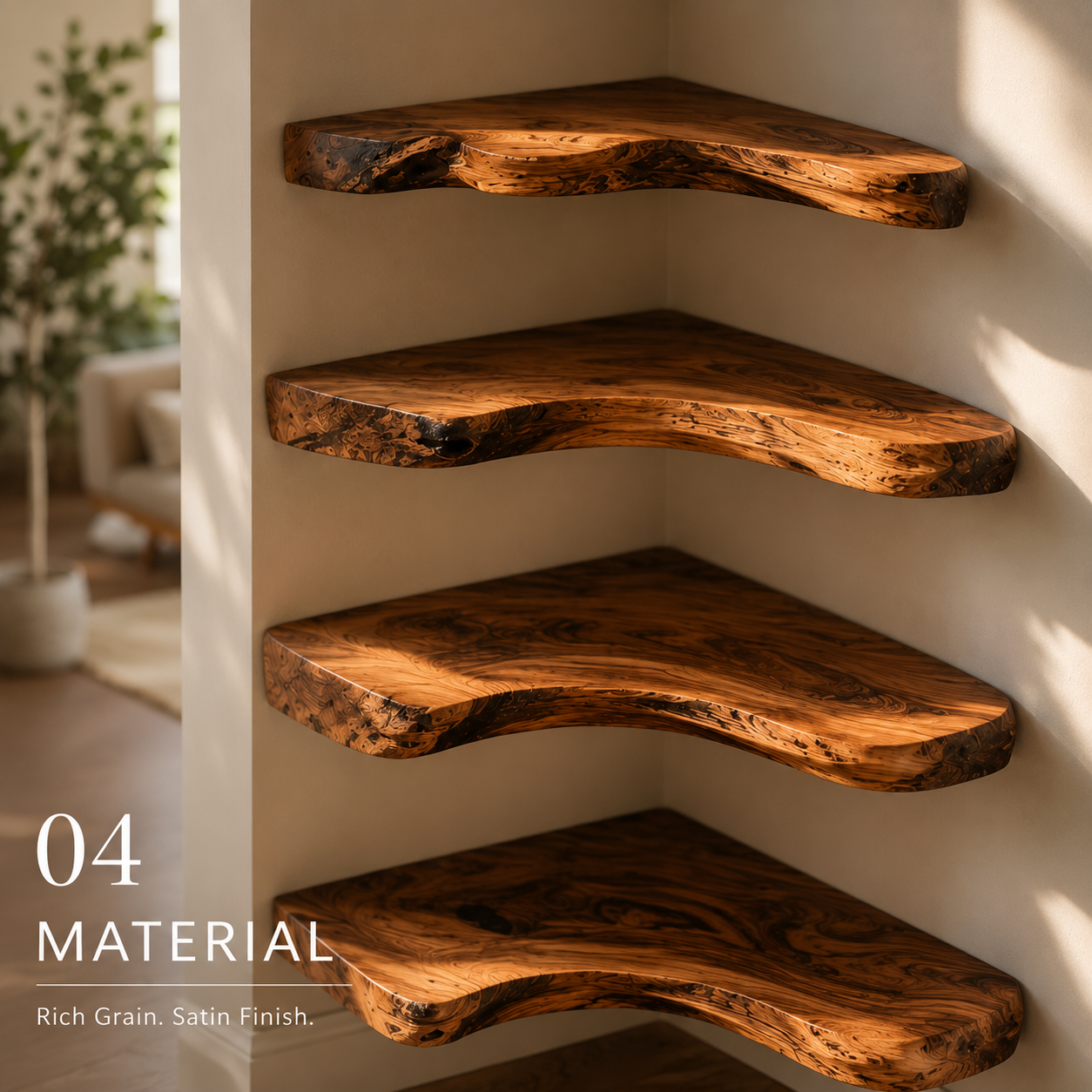 Elara Curved Floating Shelf - Design 026 - product image 06