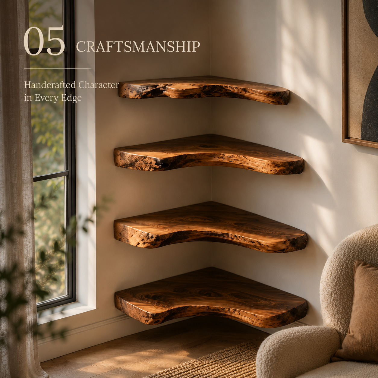 Elara Curved Floating Shelf - Design 026 - product image 07