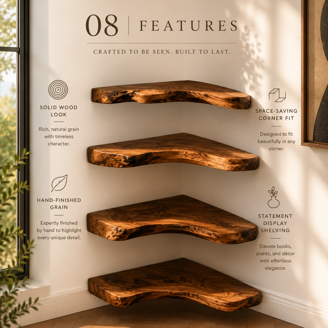 Elara Curved Floating Shelf - Design 026 - product image 10