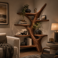 Calder Warm Wood Floating Shelf - Design 028 - main view