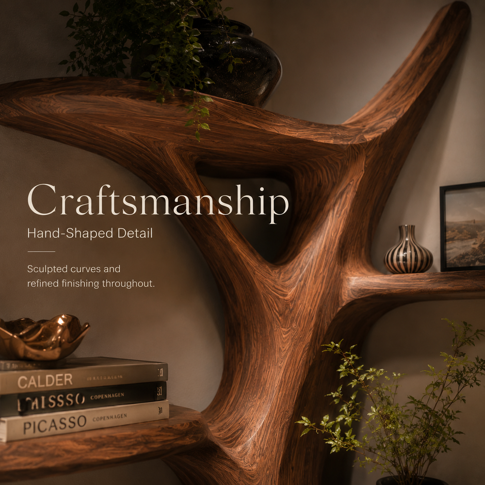 Calder Warm Wood Floating Shelf - Design 028 - product image 06