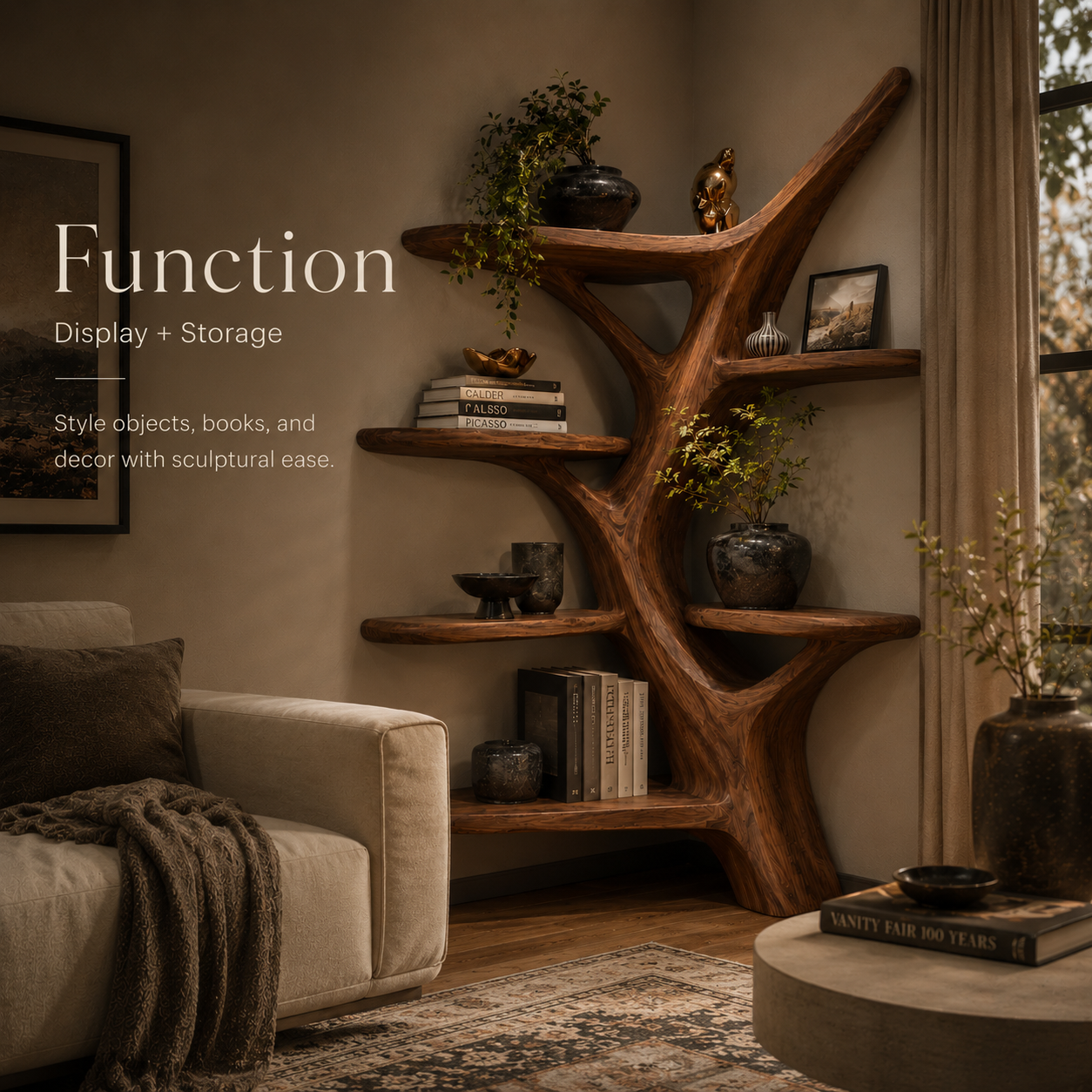 Calder Warm Wood Floating Shelf - Design 028 - product image 07