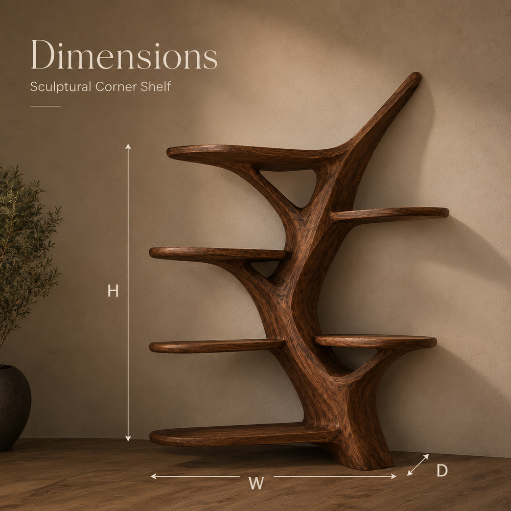 Calder Warm Wood Floating Shelf - Design 028 - product image 08
