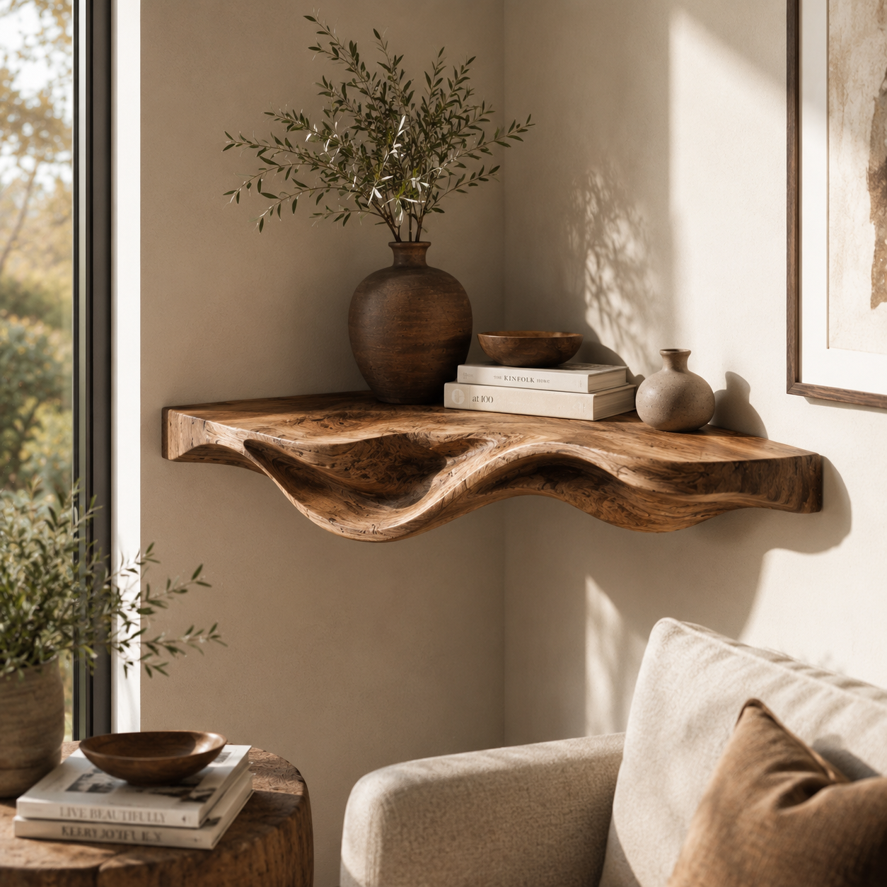 Vale Modern Solid Wood Shelf - Design 035 - main view