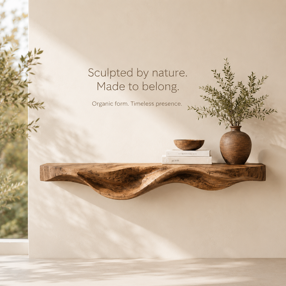 Vale Modern Solid Wood Shelf - Design 035 - product image 02
