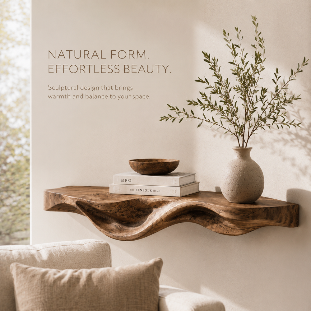Vale Modern Solid Wood Shelf - Design 035 - product image 06