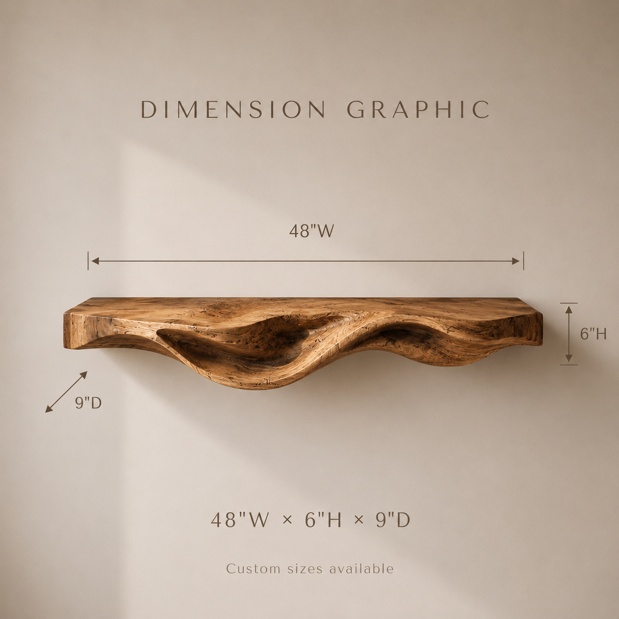Vale Modern Solid Wood Shelf - Design 035 - product image 07