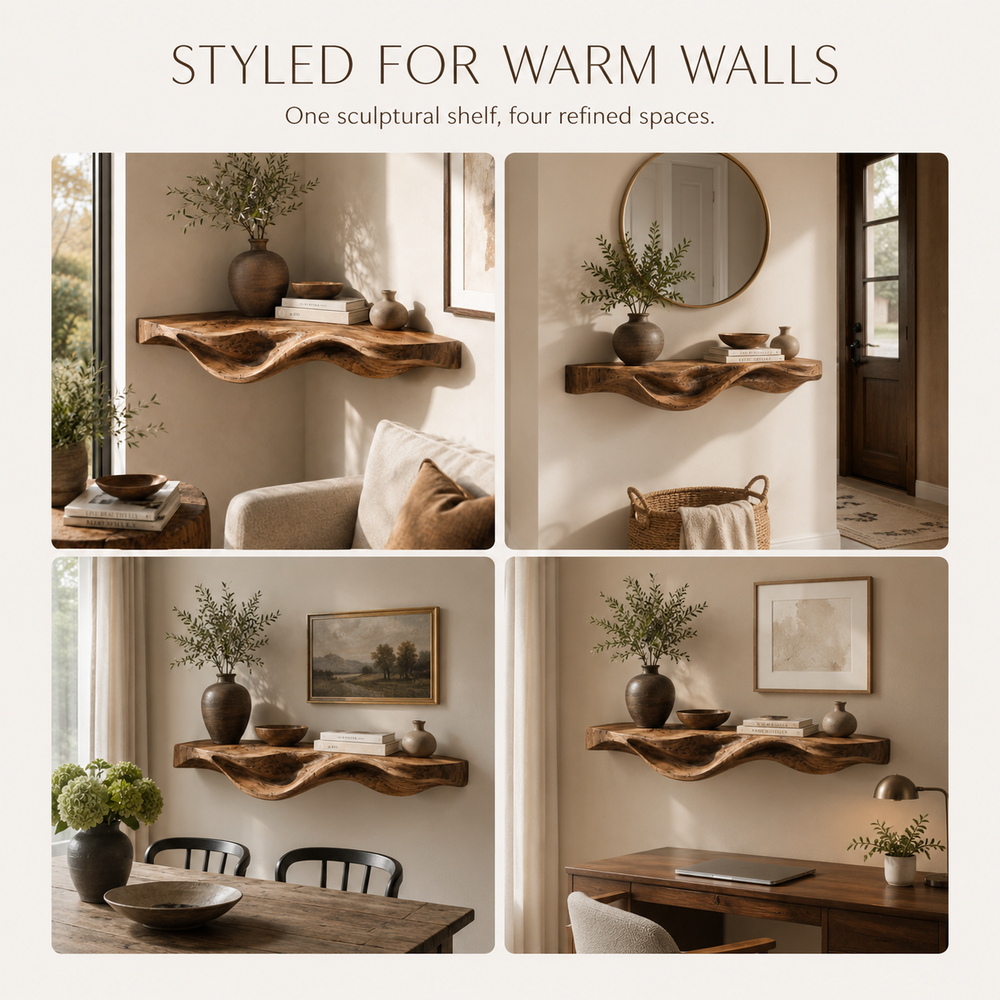 Vale Modern Solid Wood Shelf - Design 035 - product image 09