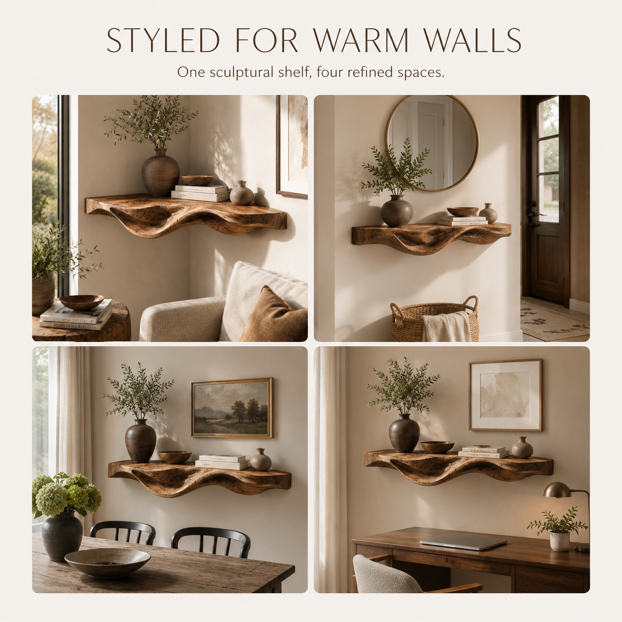 Vale Modern Solid Wood Shelf - Design 035 - product image 09