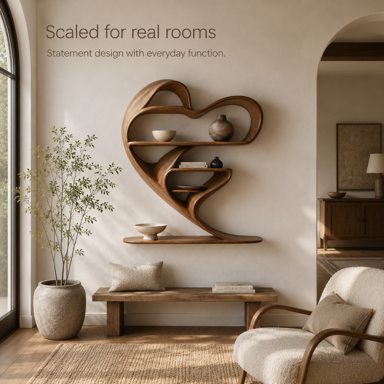 Celine Curved Display Shelf - Design 036 - product image 04
