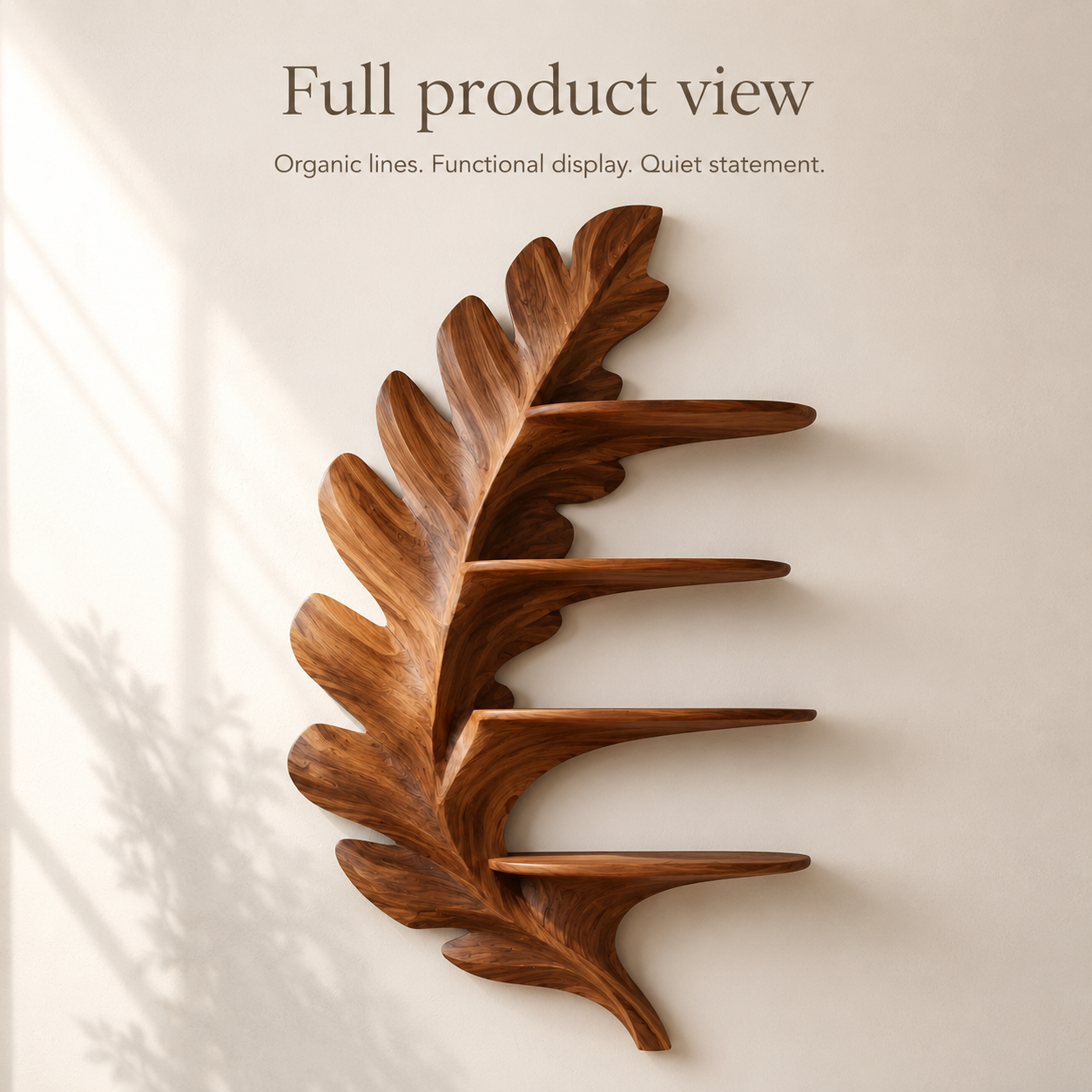 Alden Warm Walnut Wall Shelf - Design 037 - product image 03
