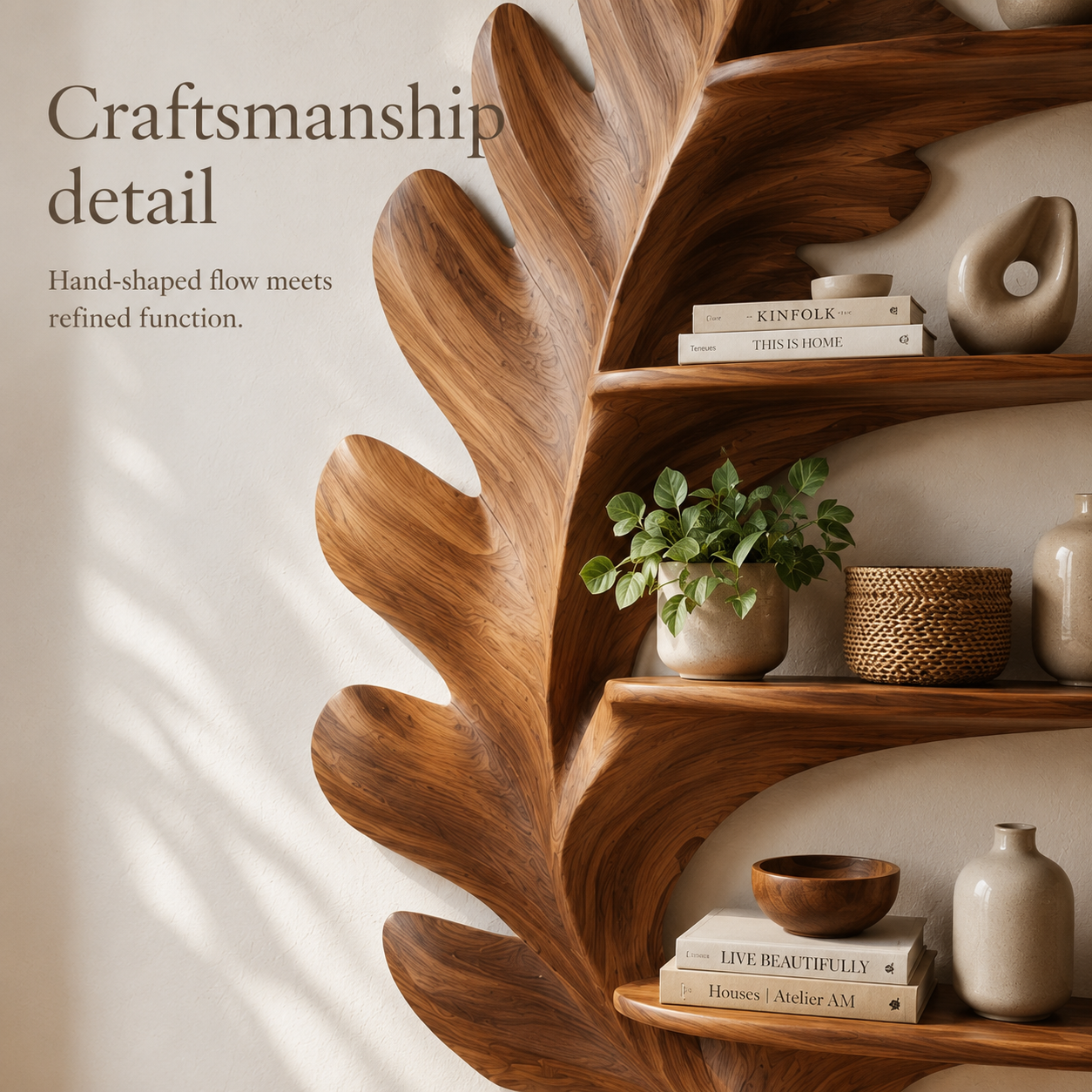 Alden Warm Walnut Wall Shelf - Design 037 - product image 06