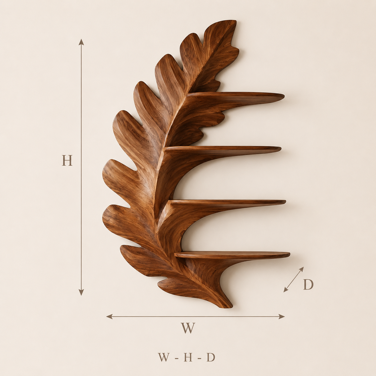 Alden Warm Walnut Wall Shelf - Design 037 - product image 08