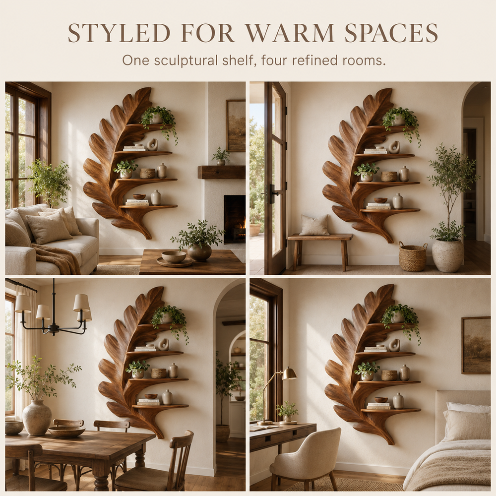Alden Warm Walnut Wall Shelf - Design 037 - product image 10