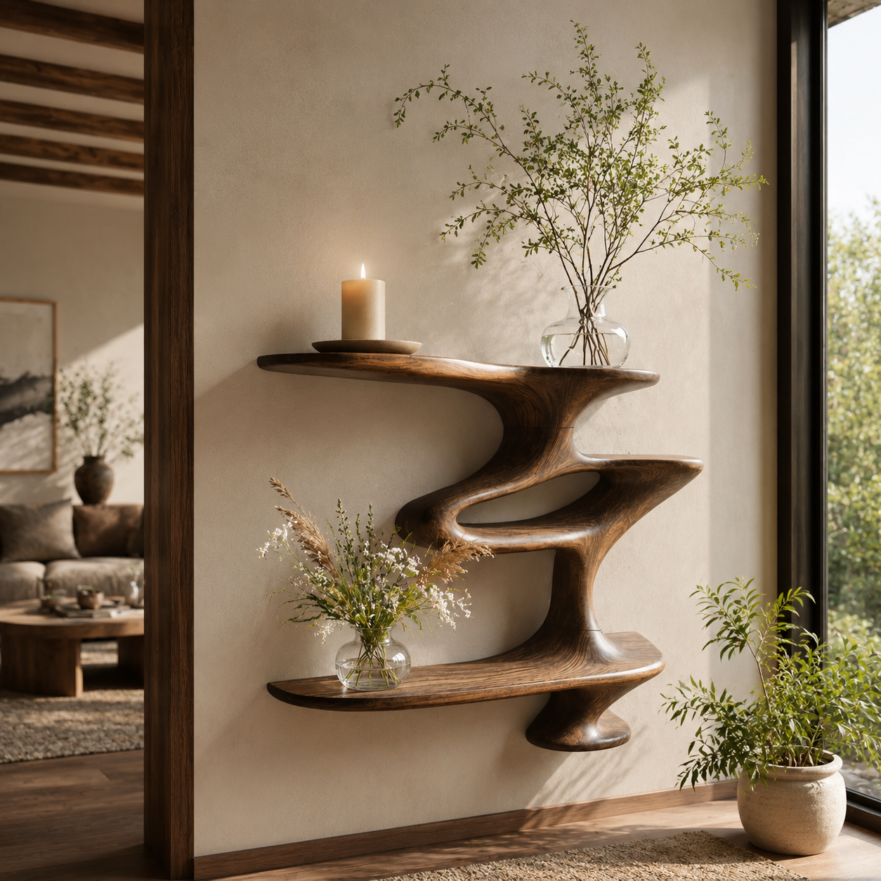 Eira Statement Floating Shelf - Design 038 - main view